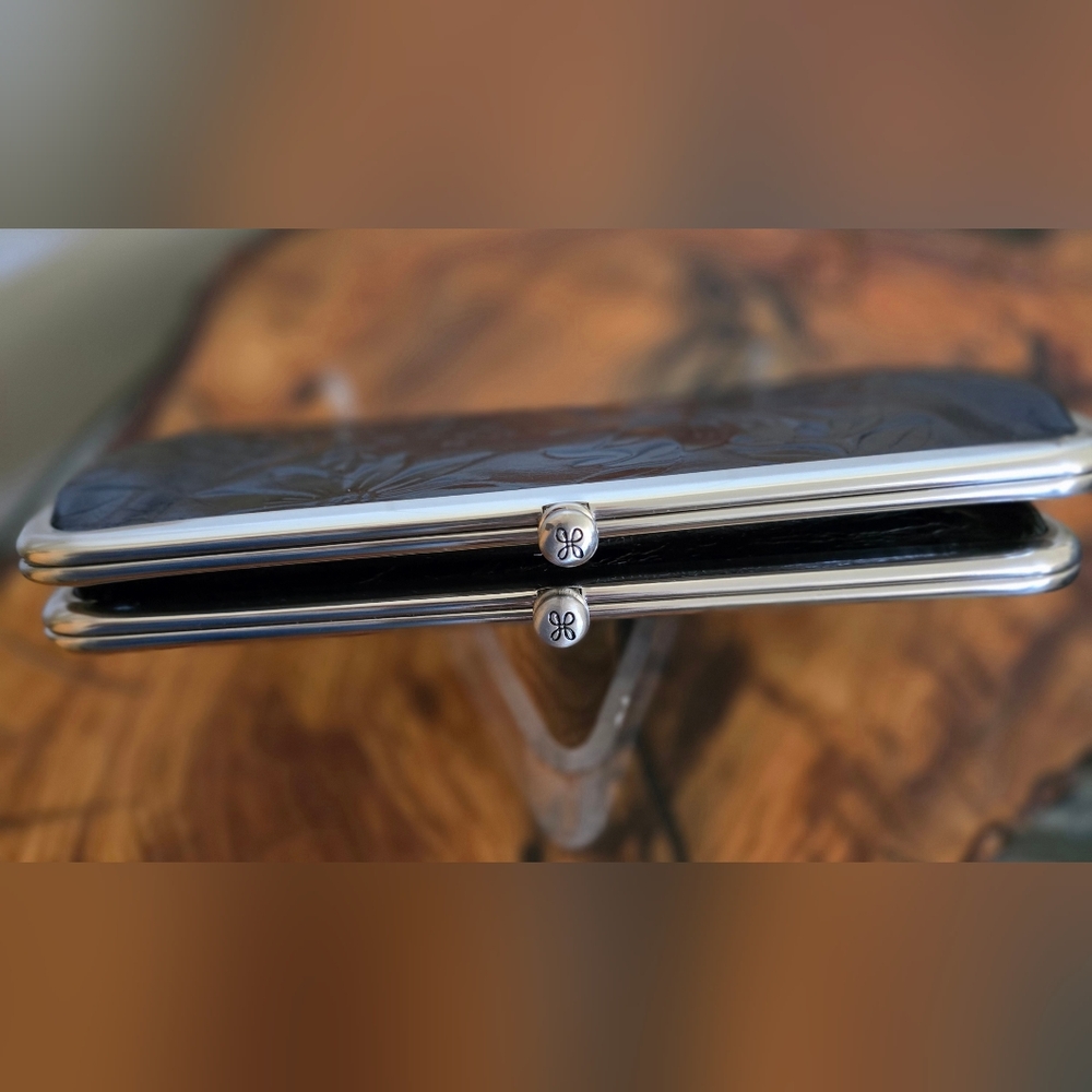 HOBO Black Floral Embossed Clutch - Picture 4 of 10